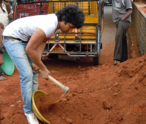 removing mud